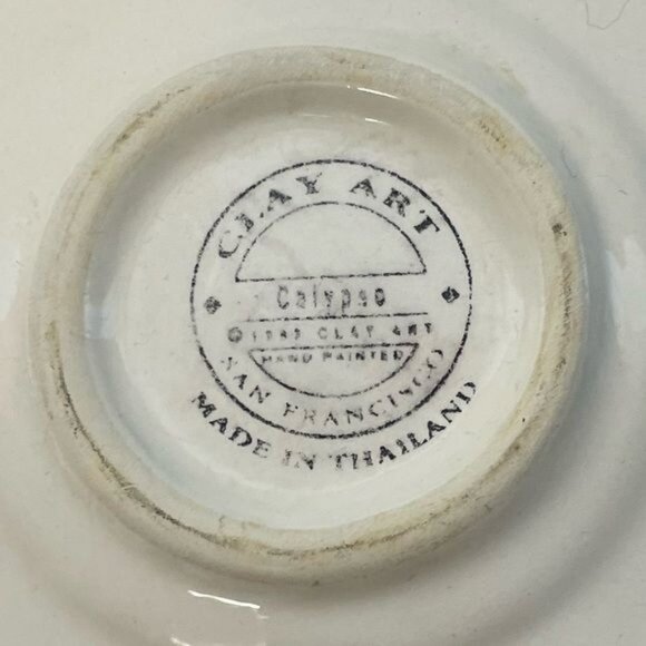 Vintage Clay Art Calypso Coffee Mug & Matching Saucer 1983 San Francisco - Picture 10 of 10